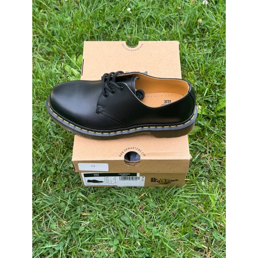 Dr. Martens 1461 Smooth Black Leather Oxford Shoes 11838002 Mens 7 Womens 8